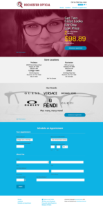 The new, improved Rochester Optical Stores website.